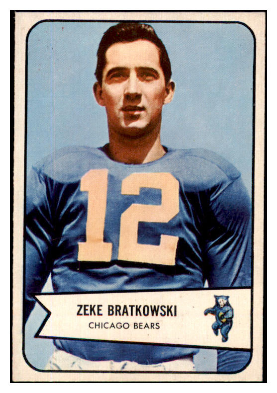 1954 Bowman Football #011 Zeke Bratkowski Bears NR-MT 436621