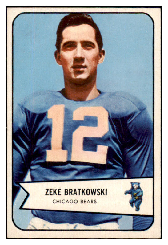 1954 Bowman Football #011 Zeke Bratkowski Bears NR-MT 436622