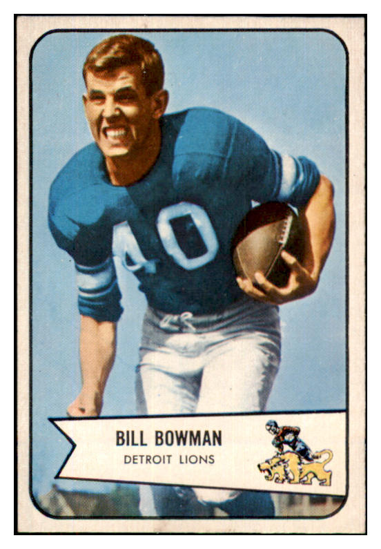 1954 Bowman Football #017 Bill Bowman Football Lions NR-MT 436674