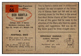 1954 Bowman Football #066 Bob Hantla 49ers NR-MT 436712