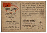 1954 Bowman Football #067 Ralph Starkey Giants NR-MT 436713