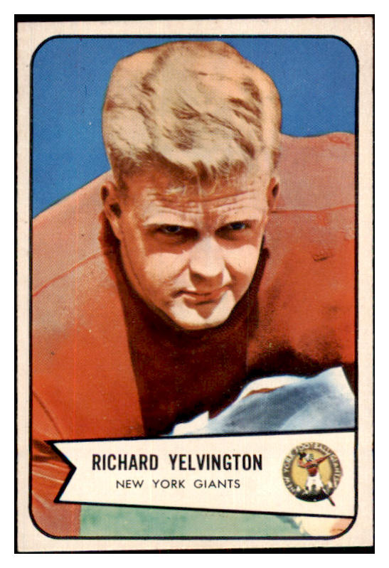 1954 Bowman Football #077 Dick Yelvington Giants NR-MT 436721