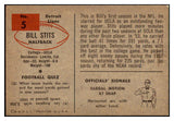 1954 Bowman Football #005 Bill Stits Lions EX-MT 436732