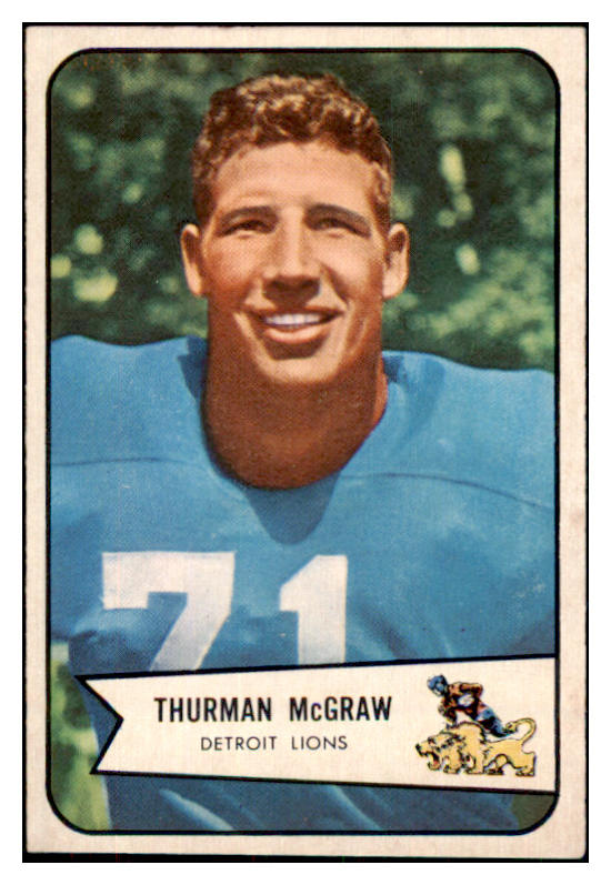 1954 Bowman Football #091 Thurman McGraw Lions EX-MT 436749