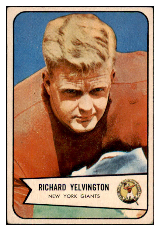 1954 Bowman Football #077 Dick Yelvington Giants EX 436761
