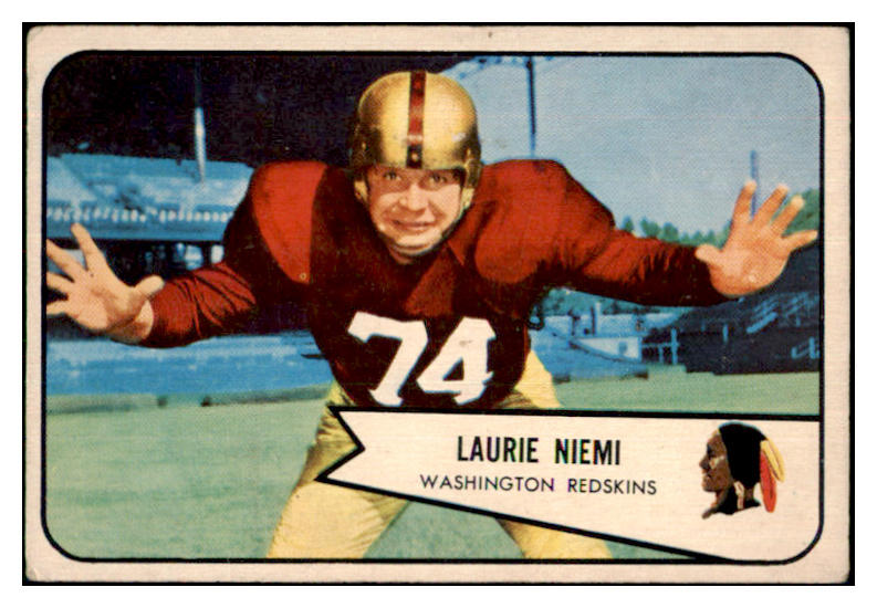 1954 Bowman Football #063 Laurie Niemi Washington VG-EX 436768