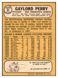 1968 Topps Baseball #085 Gaylord Perry Giants EX 436877