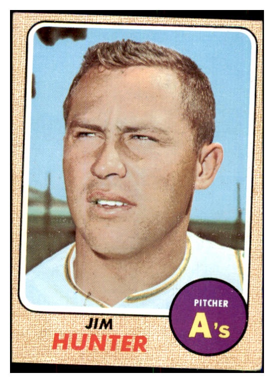 1968 Topps Baseball #385 Catfish Hunter A's VG-EX 436910