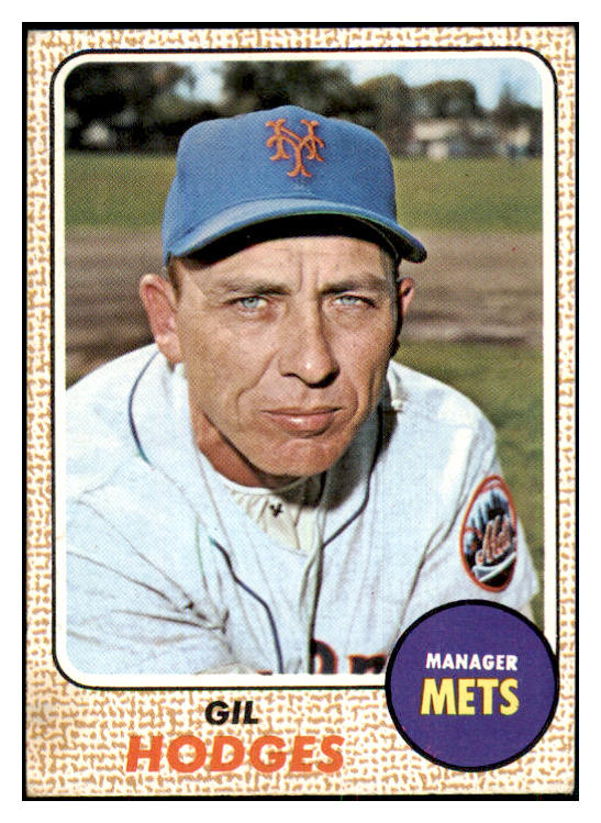 1968 Topps Baseball #027 Gil Hodges Mets EX-MT 436911