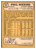 1968 Topps Baseball #257 Phil Niekro Braves VG 436915
