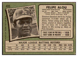 1971 Topps Baseball #495 Felipe Alou A's VG-EX 436973