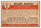 1953 Bowman Color Baseball #058 Willard Marshall Reds EX 437004