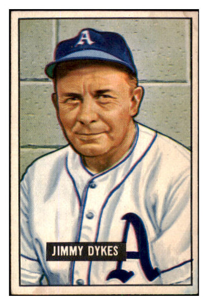 1951 Bowman Baseball #226 Jimmy Dykes A's VG 437037