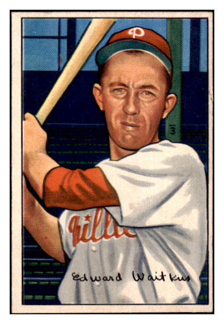 1952 Bowman Baseball #092 Eddie Waitkus Phillies VG-EX 437041