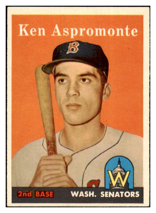 1958 Topps Baseball #405 Ken Aspromonte Senators NR-MT 437044