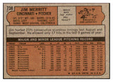 1972 Topps Baseball #738 Jim Merritt Reds NR-MT 437059