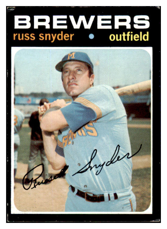 1971 Topps Baseball #653 Russ Snyder Brewers EX-MT 437091