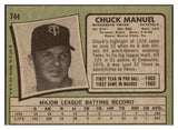 1971 Topps Baseball #744 Chuck Manuel Twins EX-MT 437102