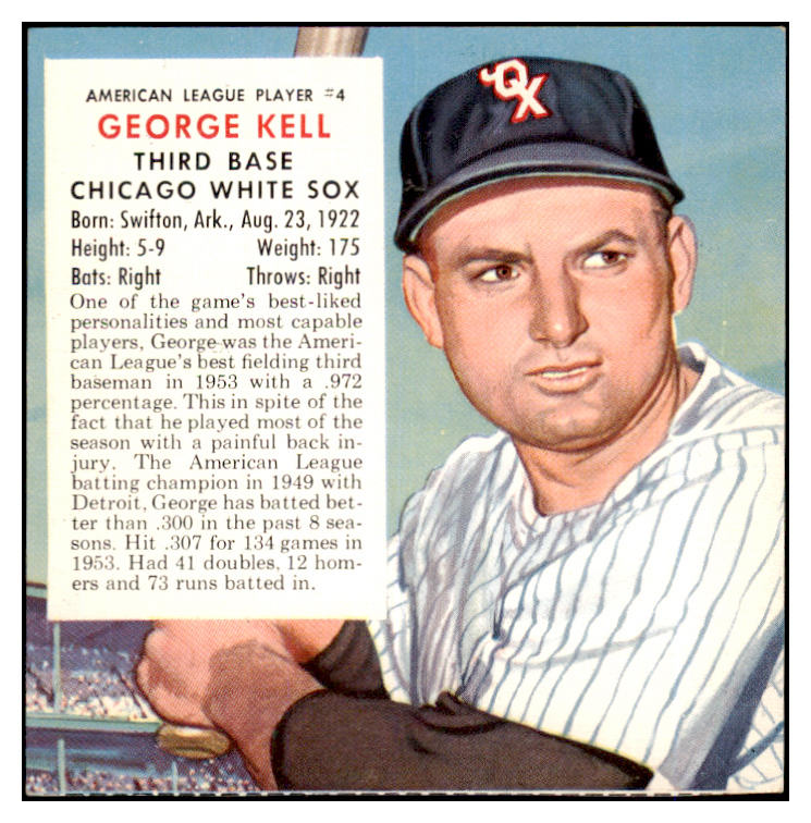 1954 Red Man #004AL George Kell White Sox NR-MT No Tab 437373