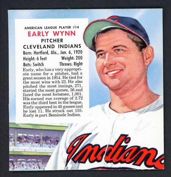 1955 Red Man #014AL Early Wynn Indians NR-MT No Tab 437477
