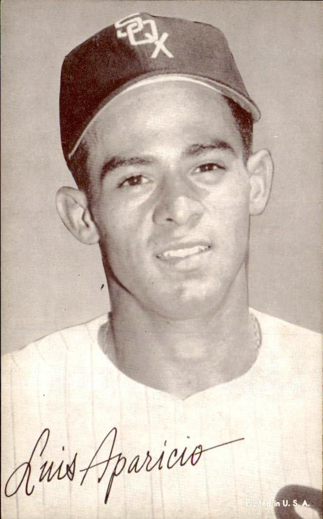 1947-66 Exhibits Luis Aparicio White Sox Portrait EX-MT 437578