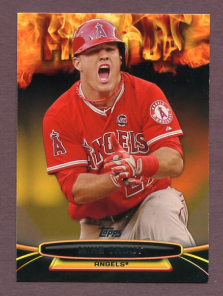 2014 Topps Opening Day Fired Up #UP-21 Mike Trout Angels 437913