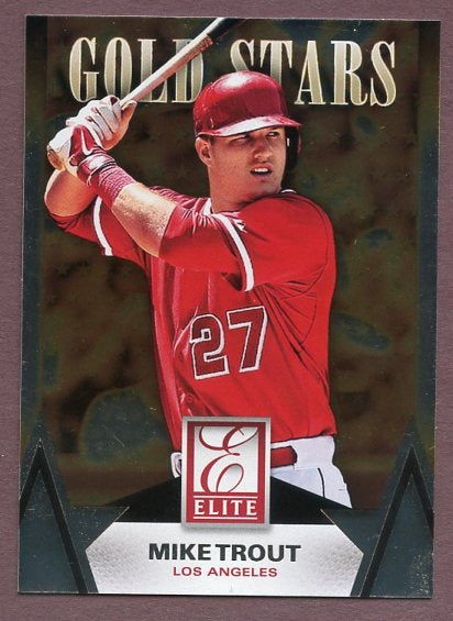 2015 Elite Gold Stars #005 Mike Trout Angels 438077