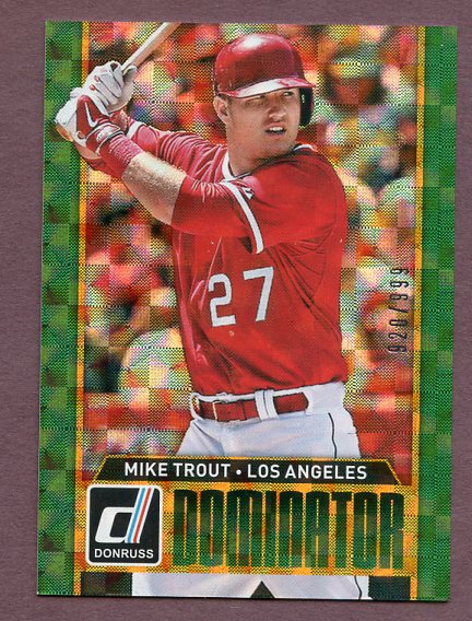 2015 Donruss Elite Dominator #018 Mike Trout Angels 438083