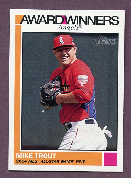 2015 Topps Heritage Award Winner #009 Mike Trout Angels 438128