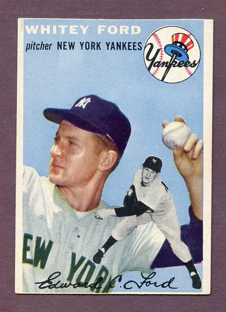 1954 Topps Baseball #037 Whitey Ford Yankees Good undersized 438174