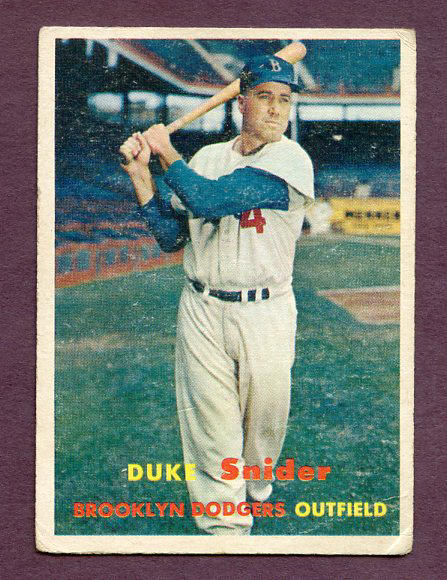 1957 Topps Baseball #170 Duke Snider Dodgers VG 438187