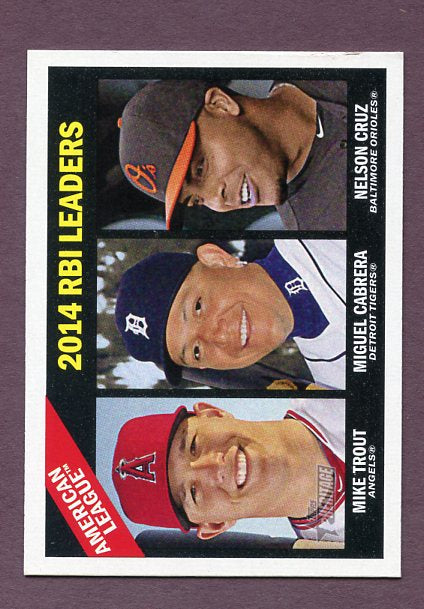 2015 Topps Heritage #220 A.L. RBI Leaders Mike Trout 438416