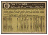1961 Topps Baseball #443 Duke Snider Dodgers EX+/EX-MT 438476 Kit Young Cards