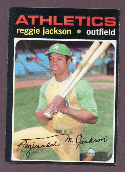 1971 Topps Baseball #020 Reggie Jackson A's EX+/EX-MT 438528