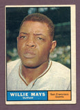 1961 Topps Baseball #150 Willie Mays Giants VG-EX 438553