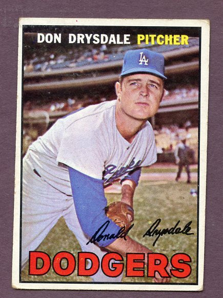 1967 Topps Baseball #055 Don Drysdale Dodgers VG-EX 438572