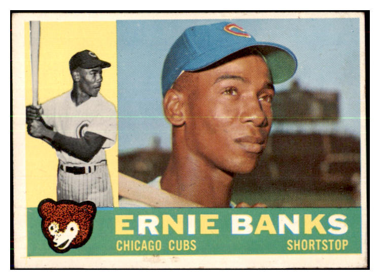 1960 Topps Baseball #010 Ernie Banks Cubs EX 439023