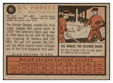 1962 Topps Baseball #085 Gil Hodges Mets VG-EX 439048