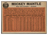 1962 Topps Baseball #318 Mickey Mantle IA Yankees EX+/EX-MT 439062