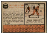 1962 Topps Baseball #199 Gaylord Perry Giants VG 439066