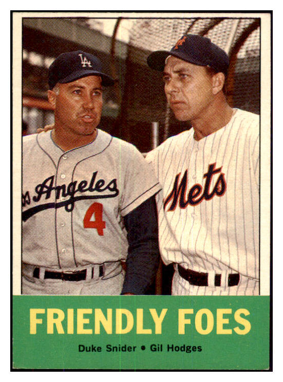 1963 Topps Baseball #068 Duke Snider Gil Hodges NR-MT 439084