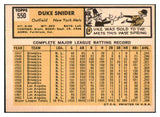 1963 Topps Baseball #550 Duke Snider Mets EX-MT/NR-MT 439087