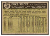 1961 Topps Baseball #443 Duke Snider Dodgers NR-MT 439132