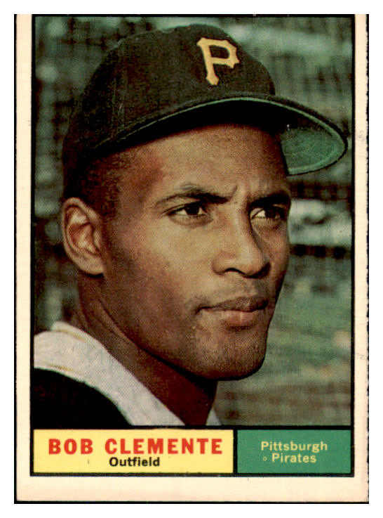 1961 Topps Baseball #388 Roberto Clemente Pirates EX 439155