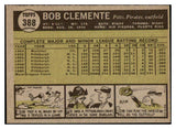 1961 Topps Baseball #388 Roberto Clemente Pirates EX 439155