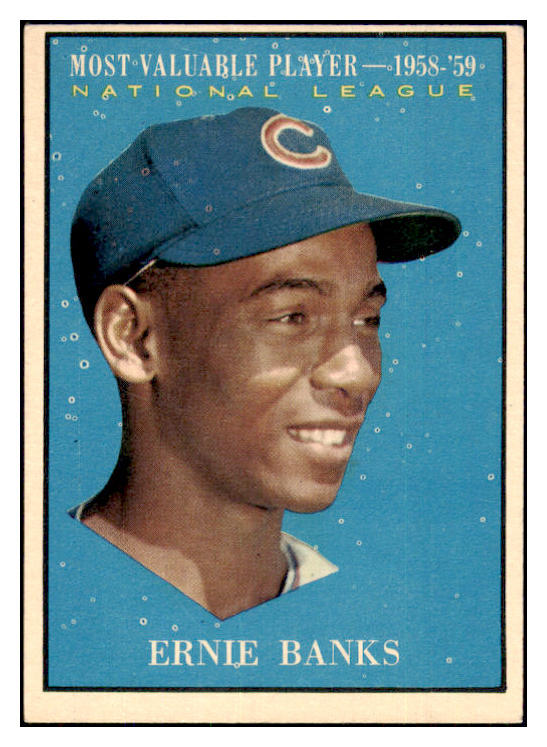 1961 Topps Baseball #485 Ernie Banks MVP Cubs EX-MT 439158