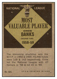 1961 Topps Baseball #485 Ernie Banks MVP Cubs EX-MT 439158
