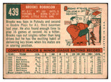 1959 Topps Baseball #439 Brooks Robinson Orioles VG-EX 439164