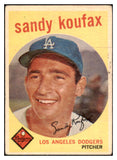 1959 Topps Baseball #163 Sandy Koufax Dodgers VG 439168