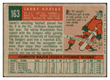 1959 Topps Baseball #163 Sandy Koufax Dodgers VG 439168